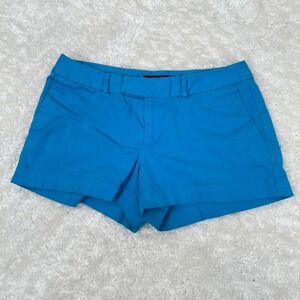 Banana Republic Women's 6 Ryan Fit Shorts Blue Casual Cotton Stretch